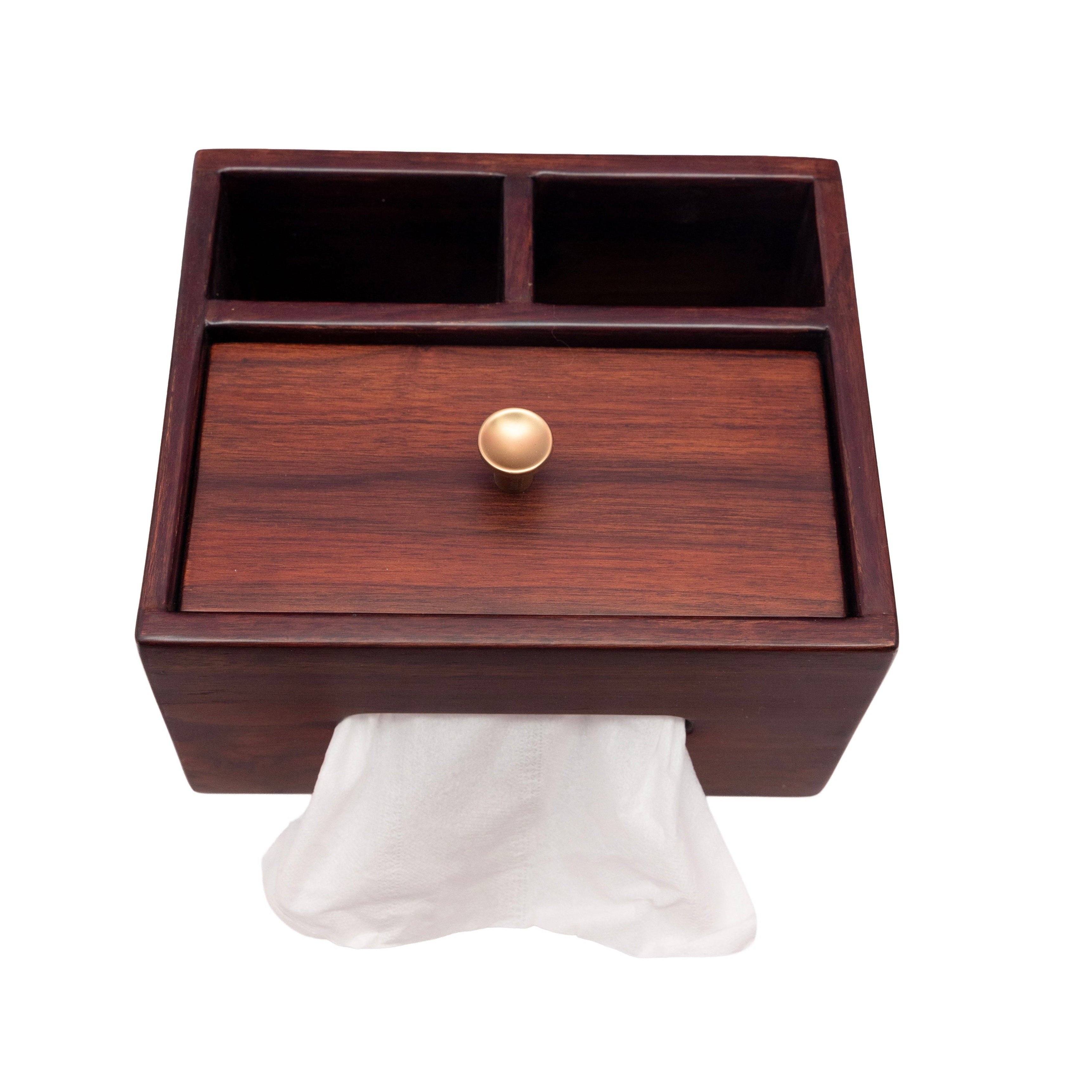 Tissue & Remote Caddy Walnut