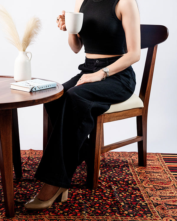 2-Seater Dining Set Walnut