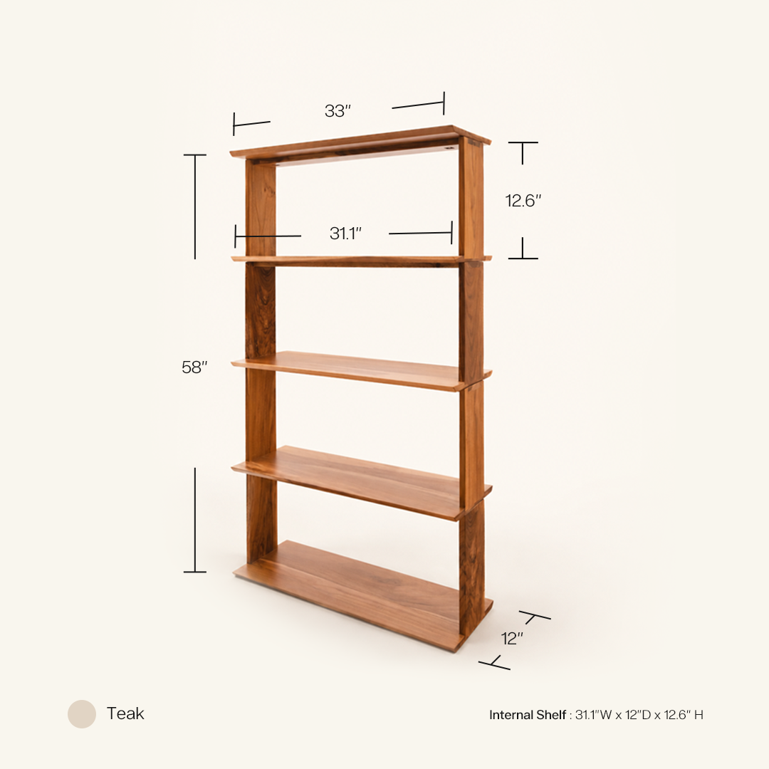 Book Shelf Natural Teak