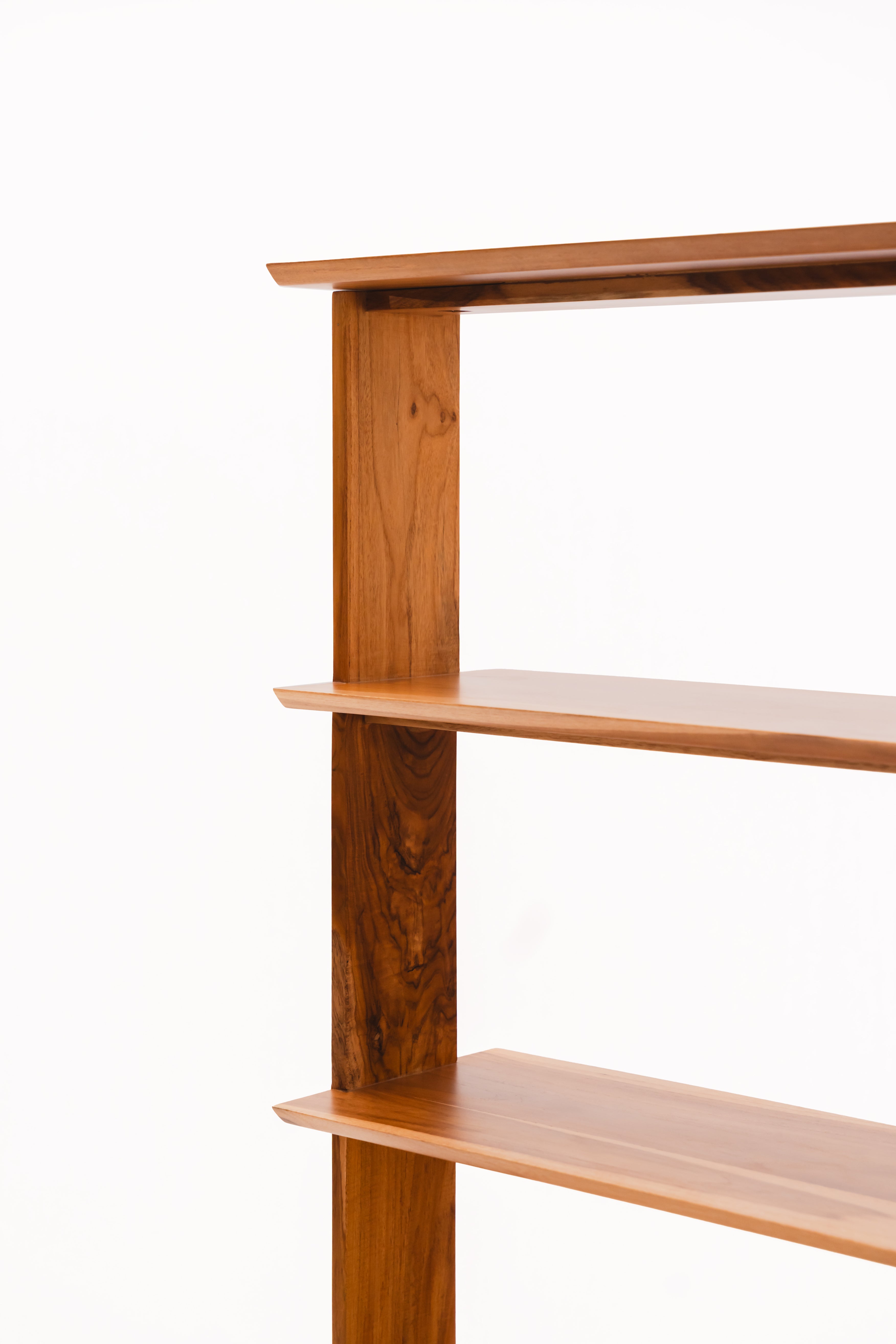 Pillar Book Shelf Natural Teak