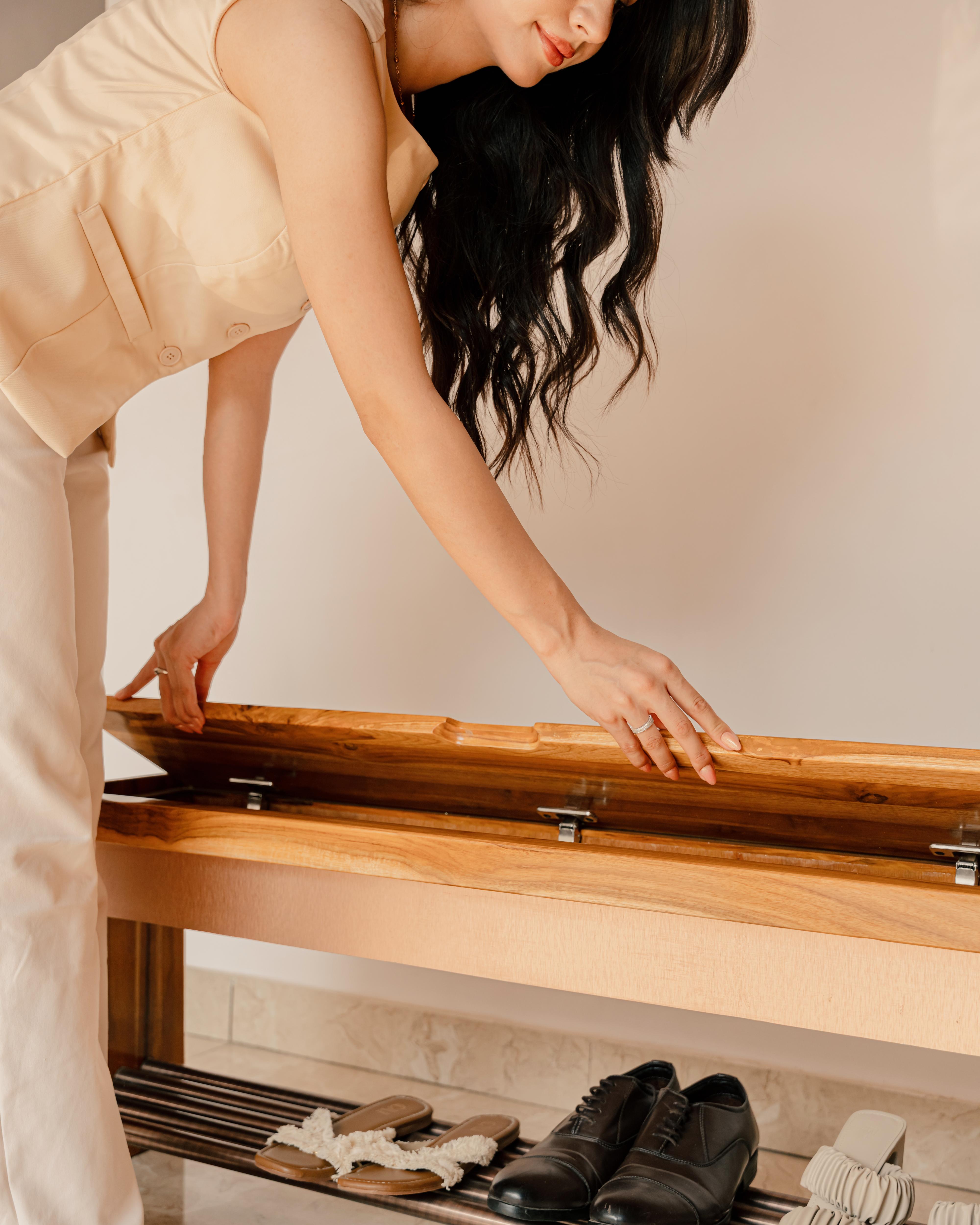 Shoe Rack Natural Teak variant