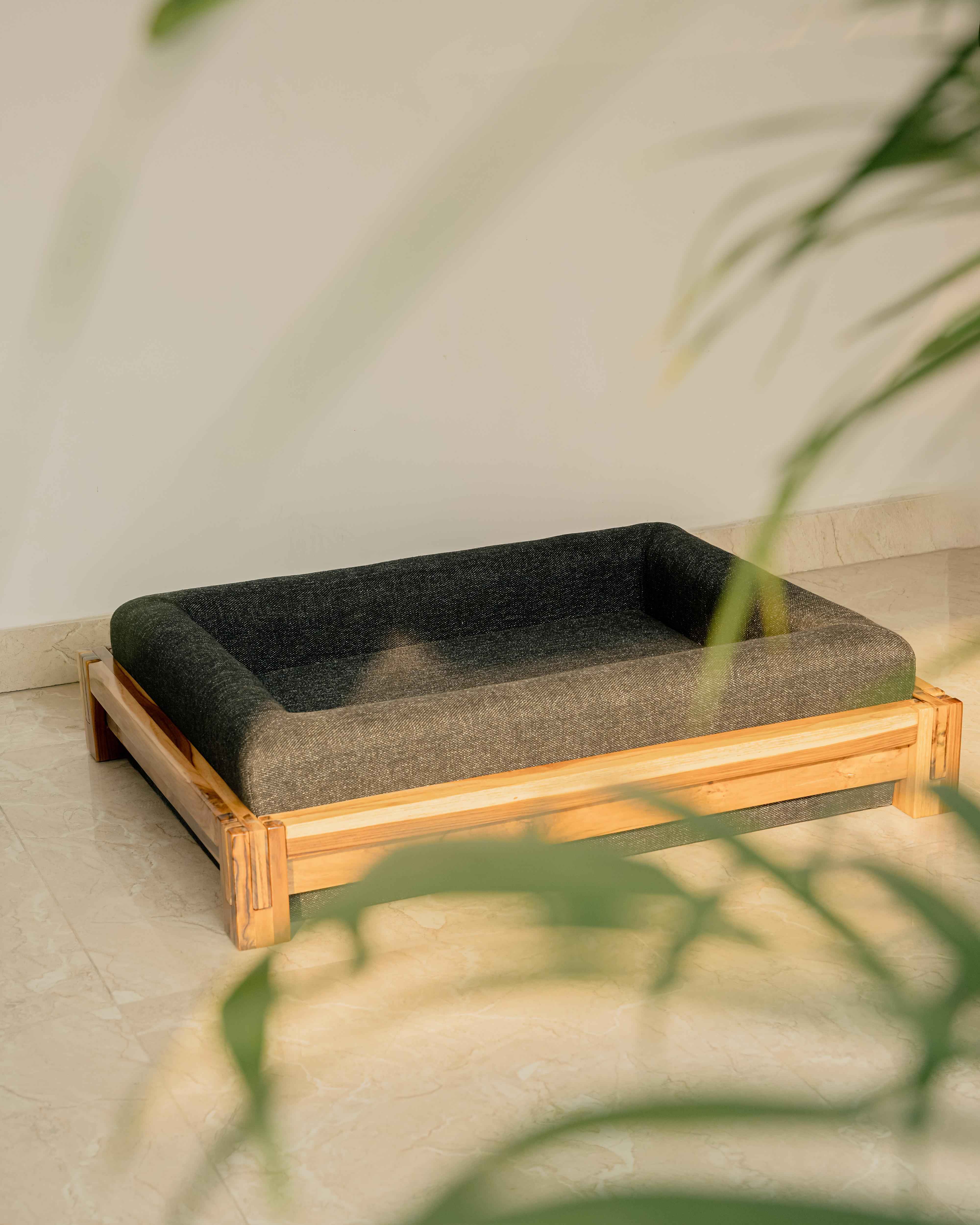 Dog Bed Natural Teak