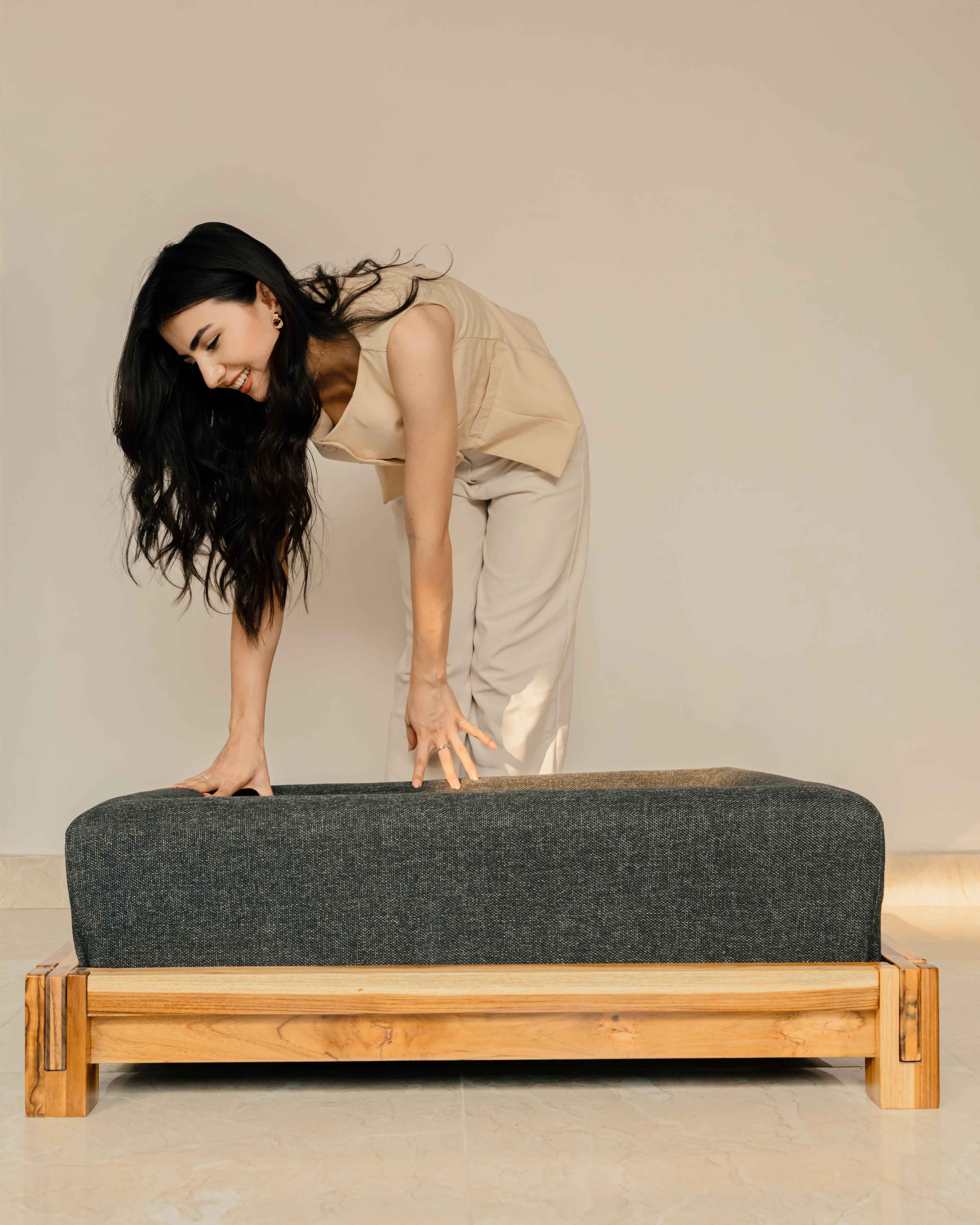 Dog Bed Natural Teak
