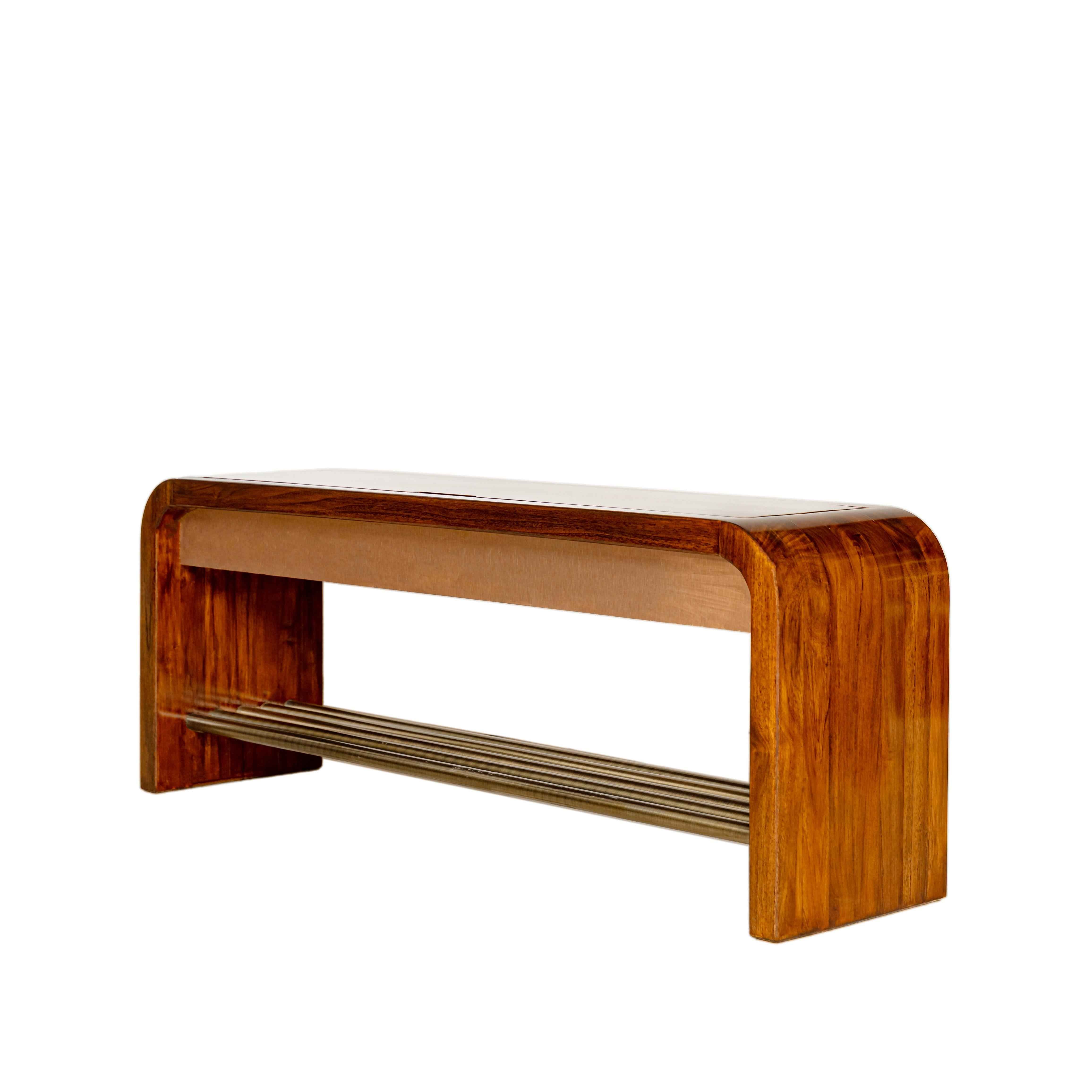 Curved Shoe Rack Walnut
