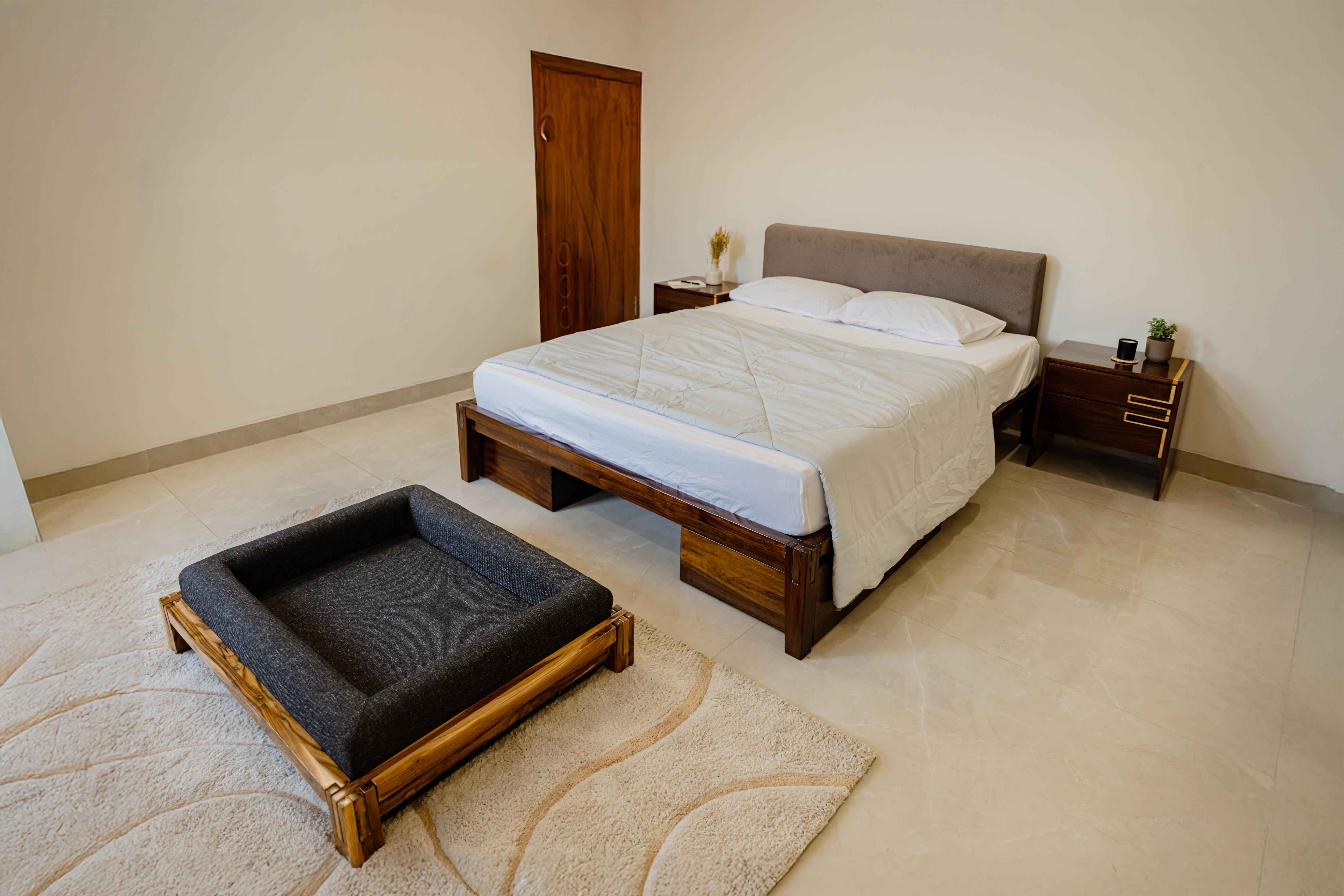 Dog Bed Natural Teak