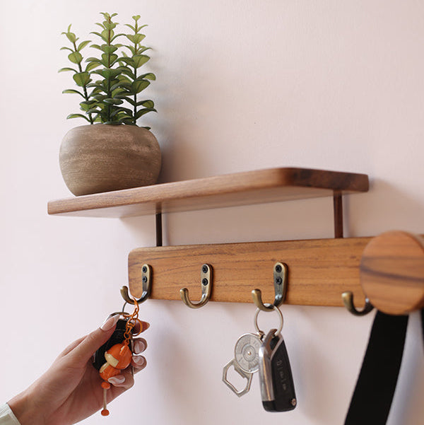 Keyholder Perch - Natural Teak