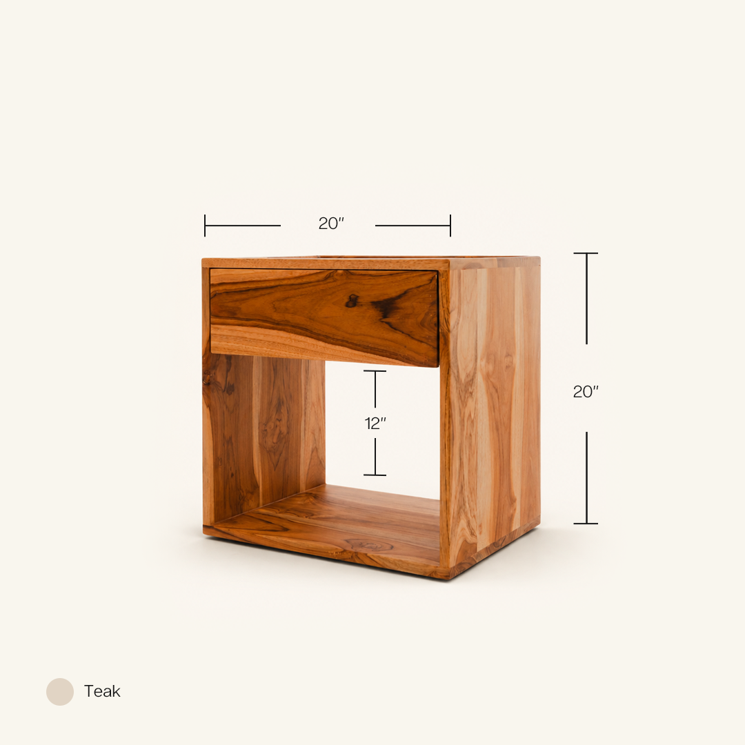 Classic Nightstand Natural Teak