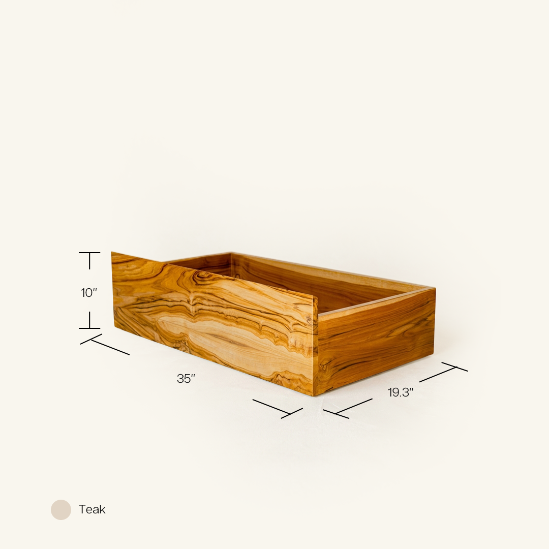 Underbed Drawers Natural Teak (set of 2)
