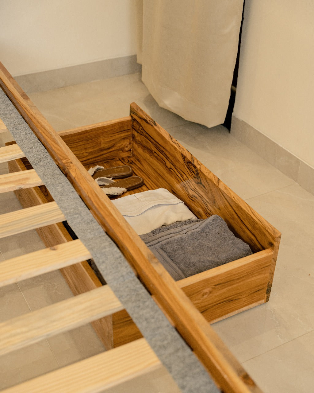 Underbed Drawers Natural Teak (set of 2)