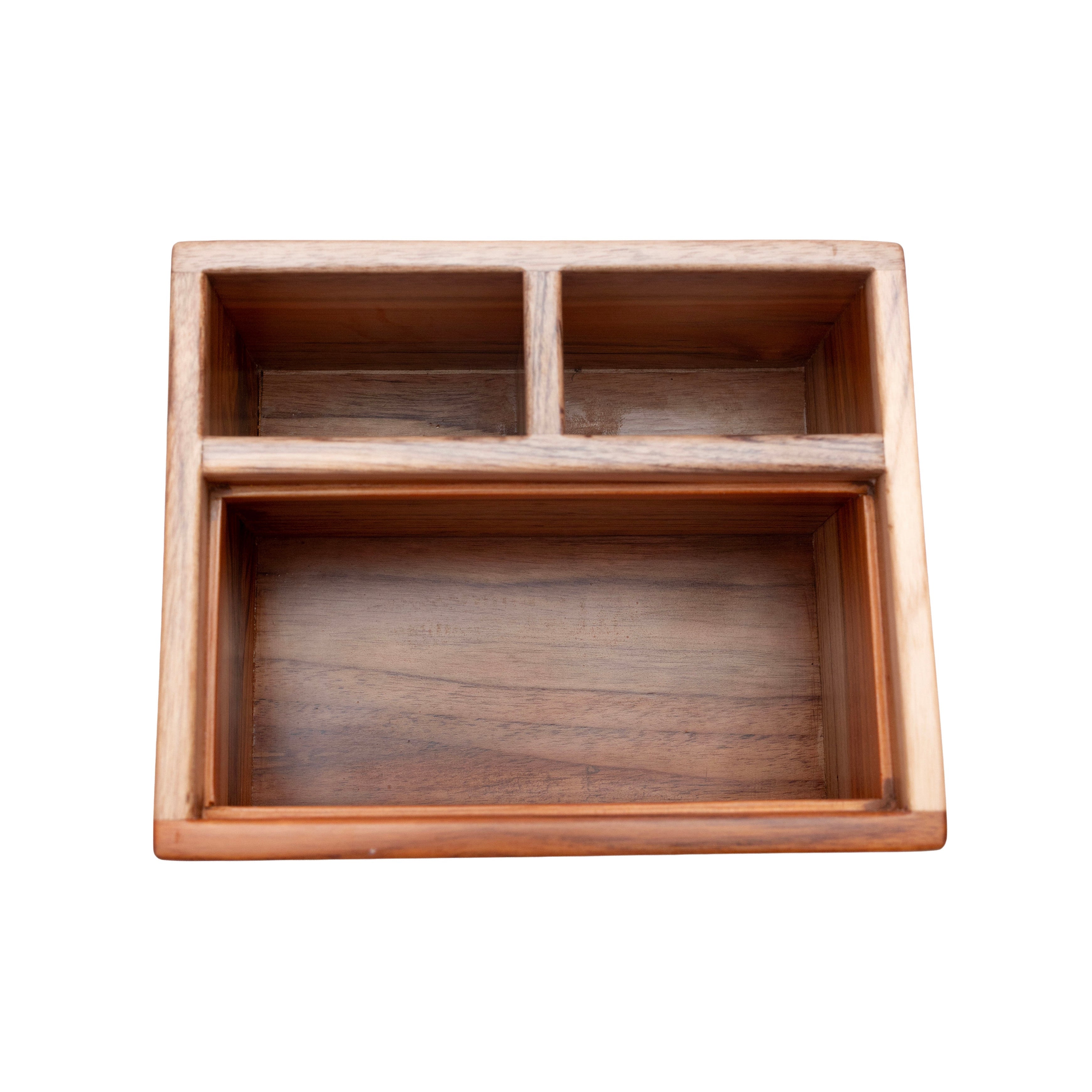 Tissue & Remote Caddy Natural Teak