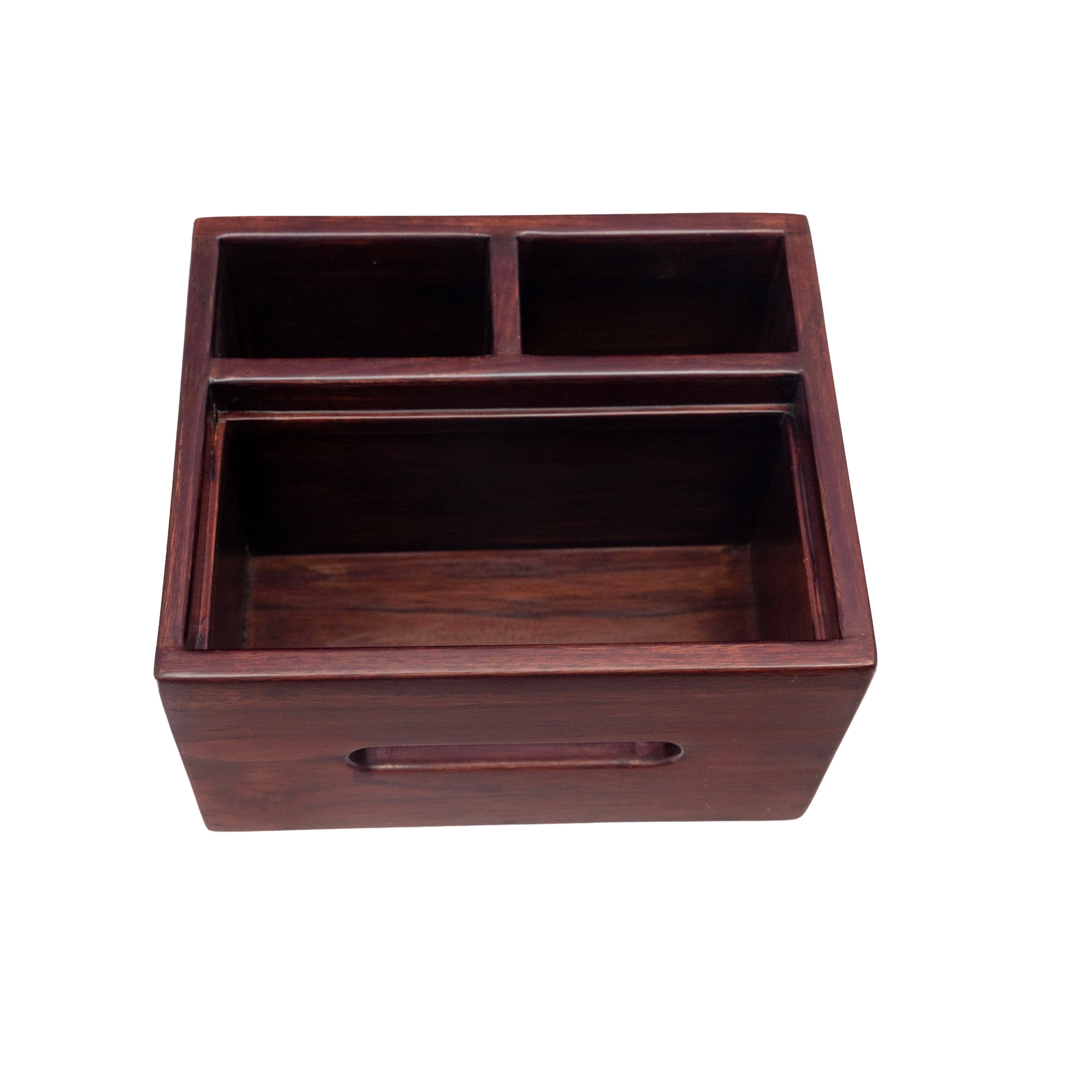 Tissue & Remote Caddy Walnut