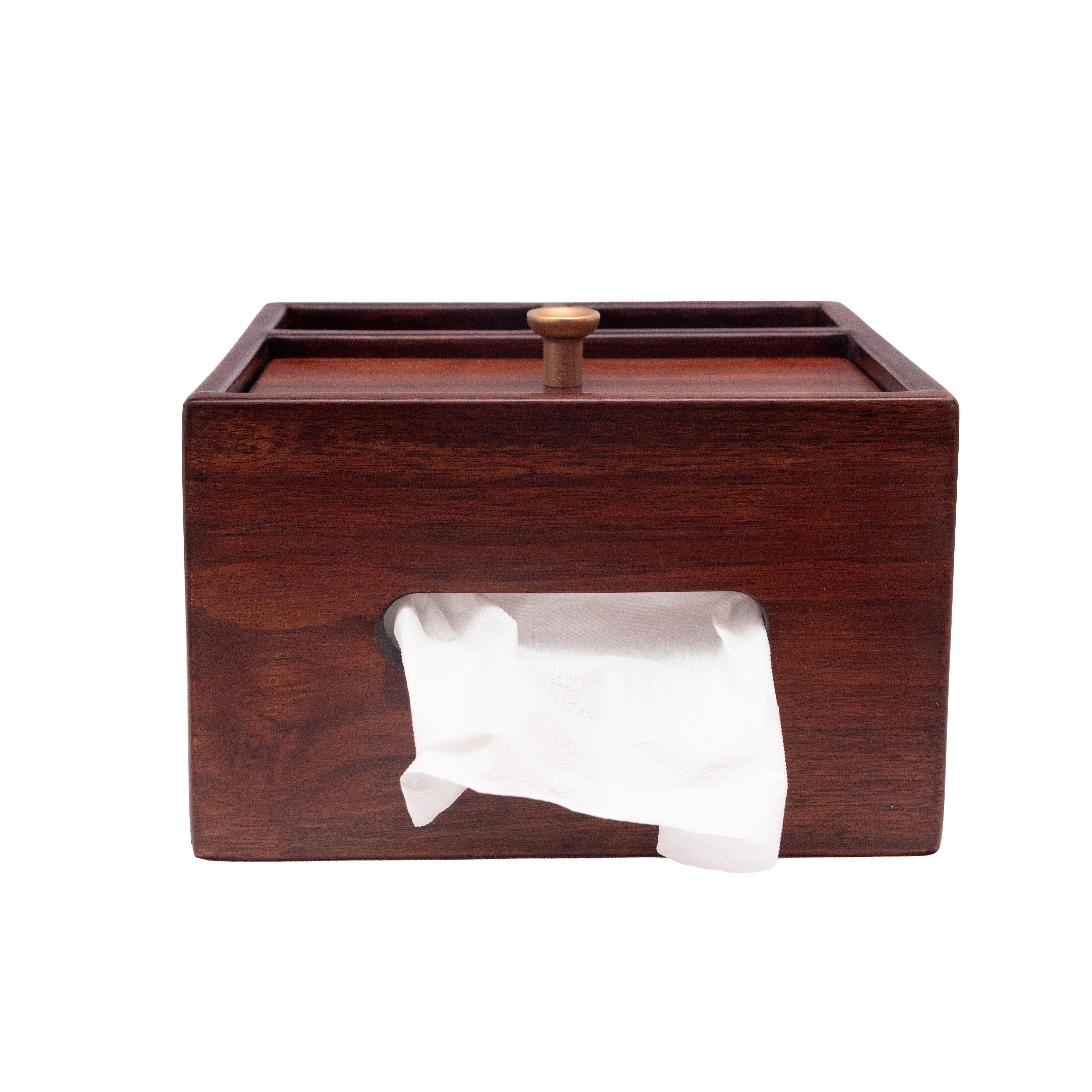 Tissue & Remote Caddy Walnut