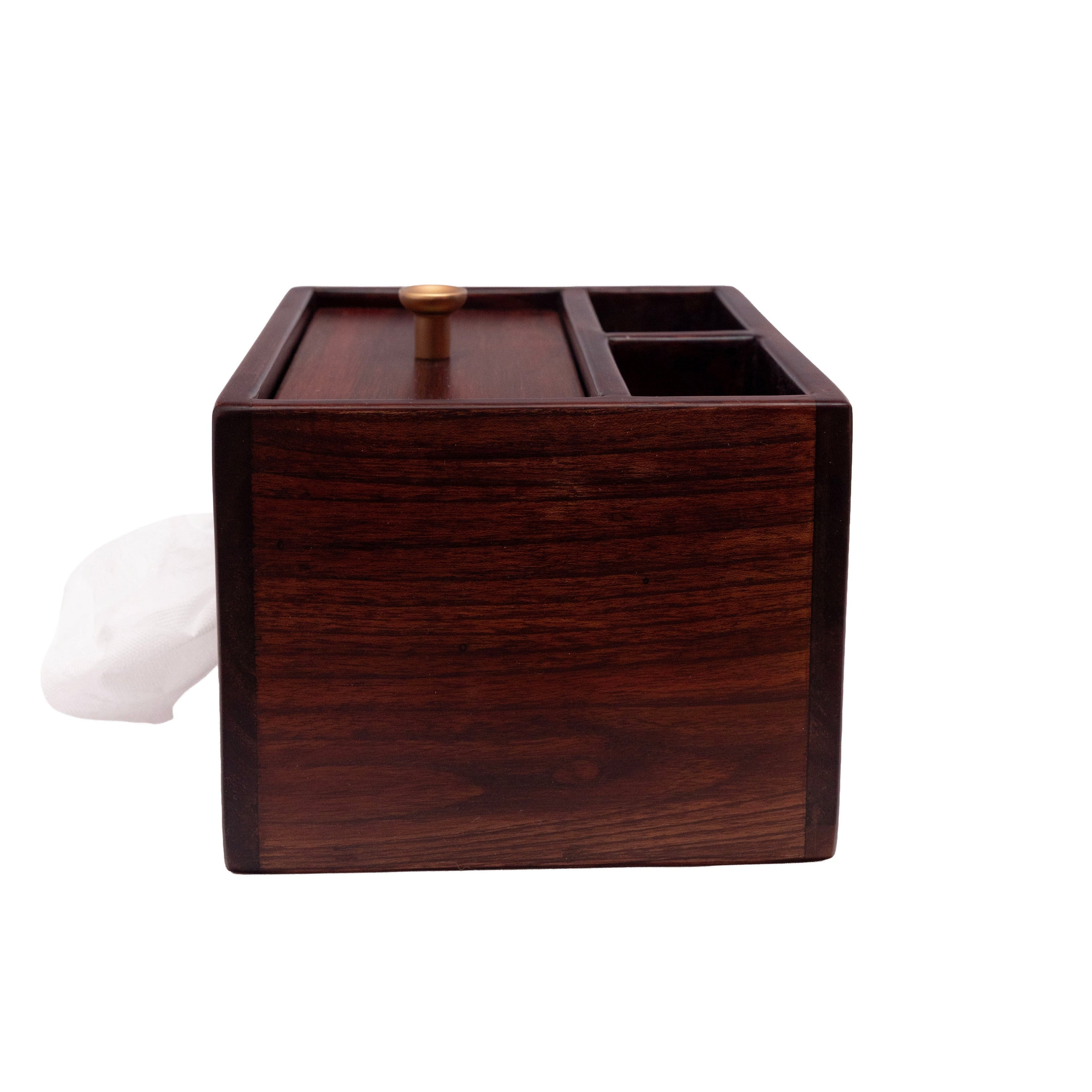 Tissue & Remote Caddy Walnut