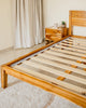 Bed with Headboard Natural Teak