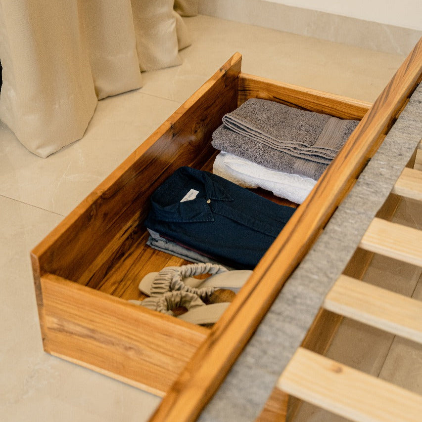 Underbed Drawers Natural Teak (set of 2)