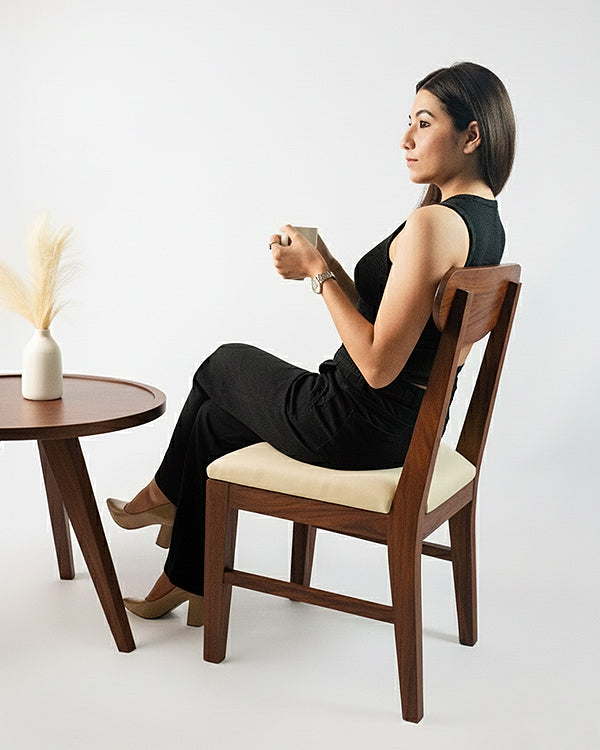 2-Seater Dining Set Walnut