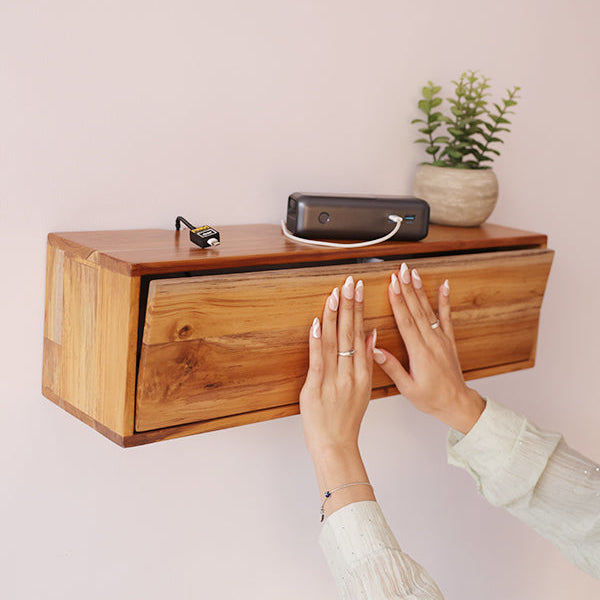 Float Organiser - Natural Teak