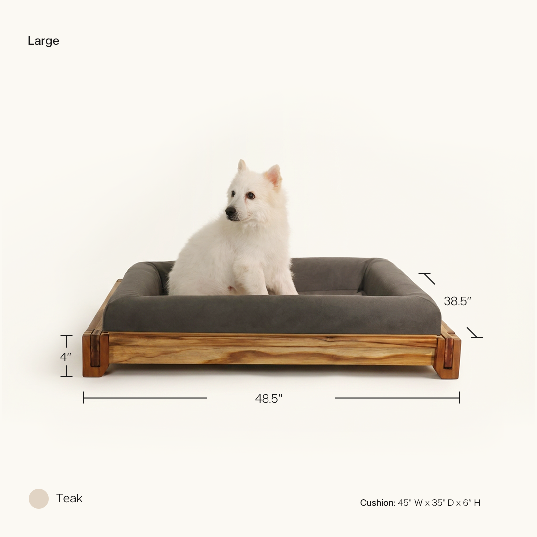 Dog Bed Natural Teak