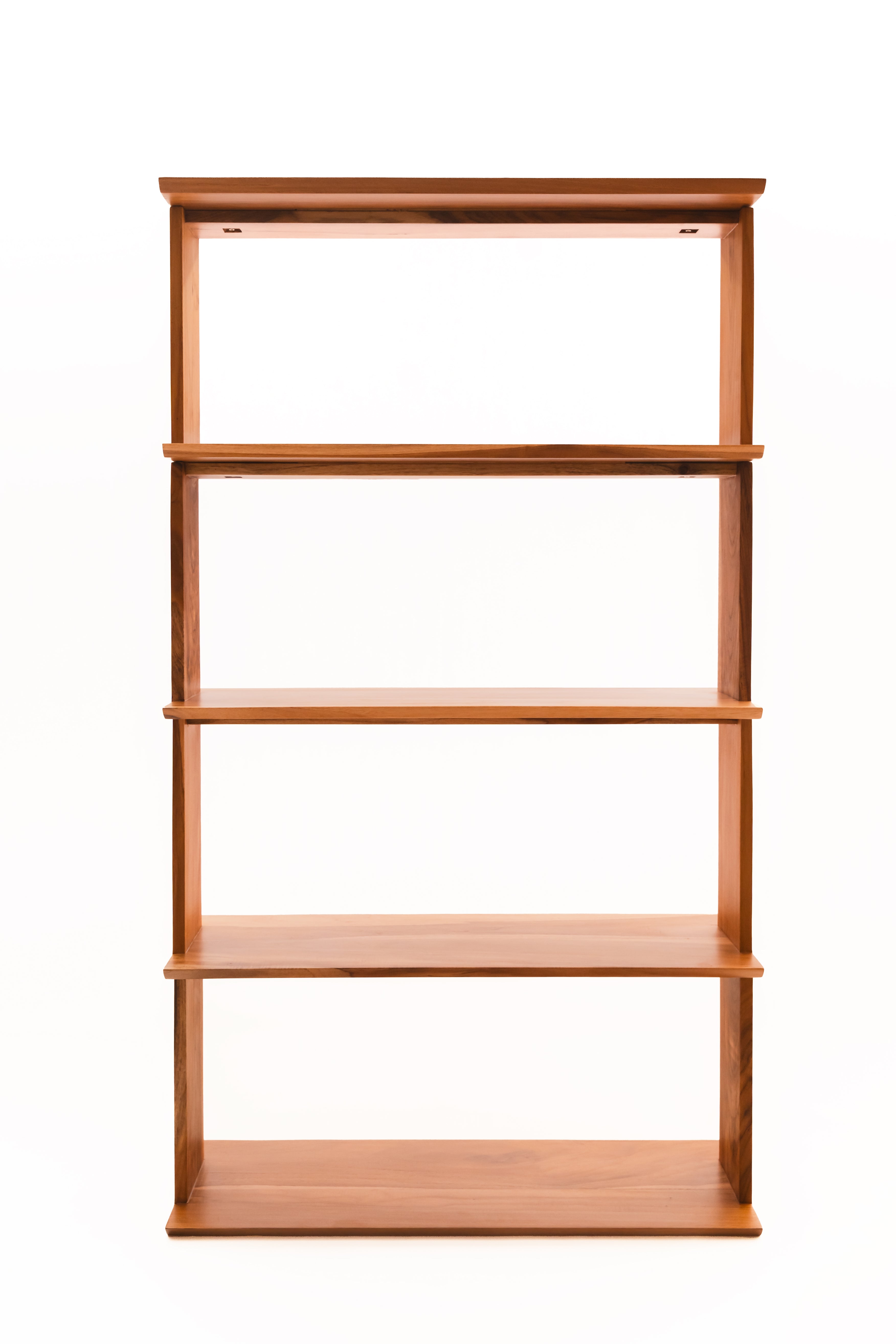 Pillar Book Shelf Natural Teak