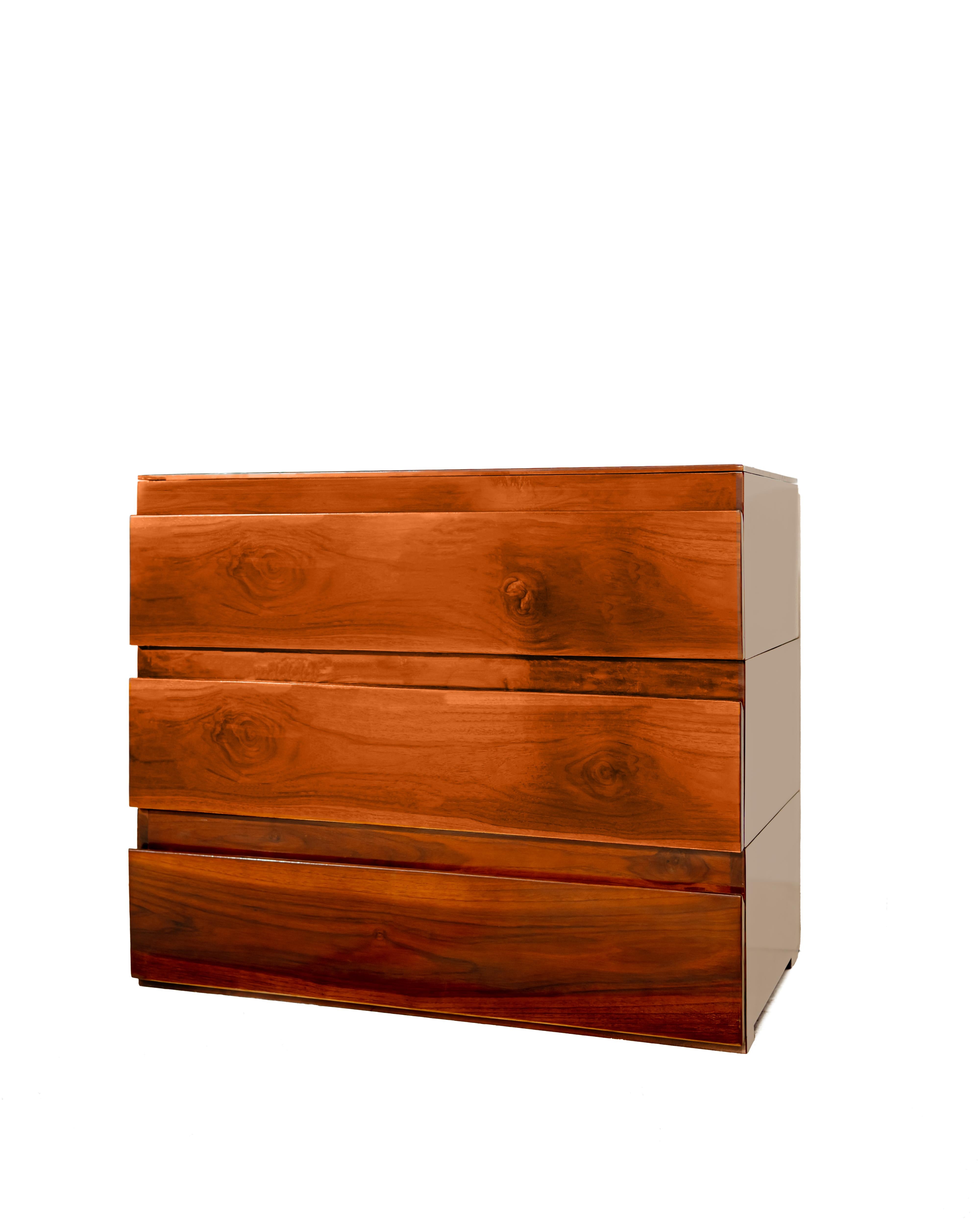 Walnut color Arc Dresser 