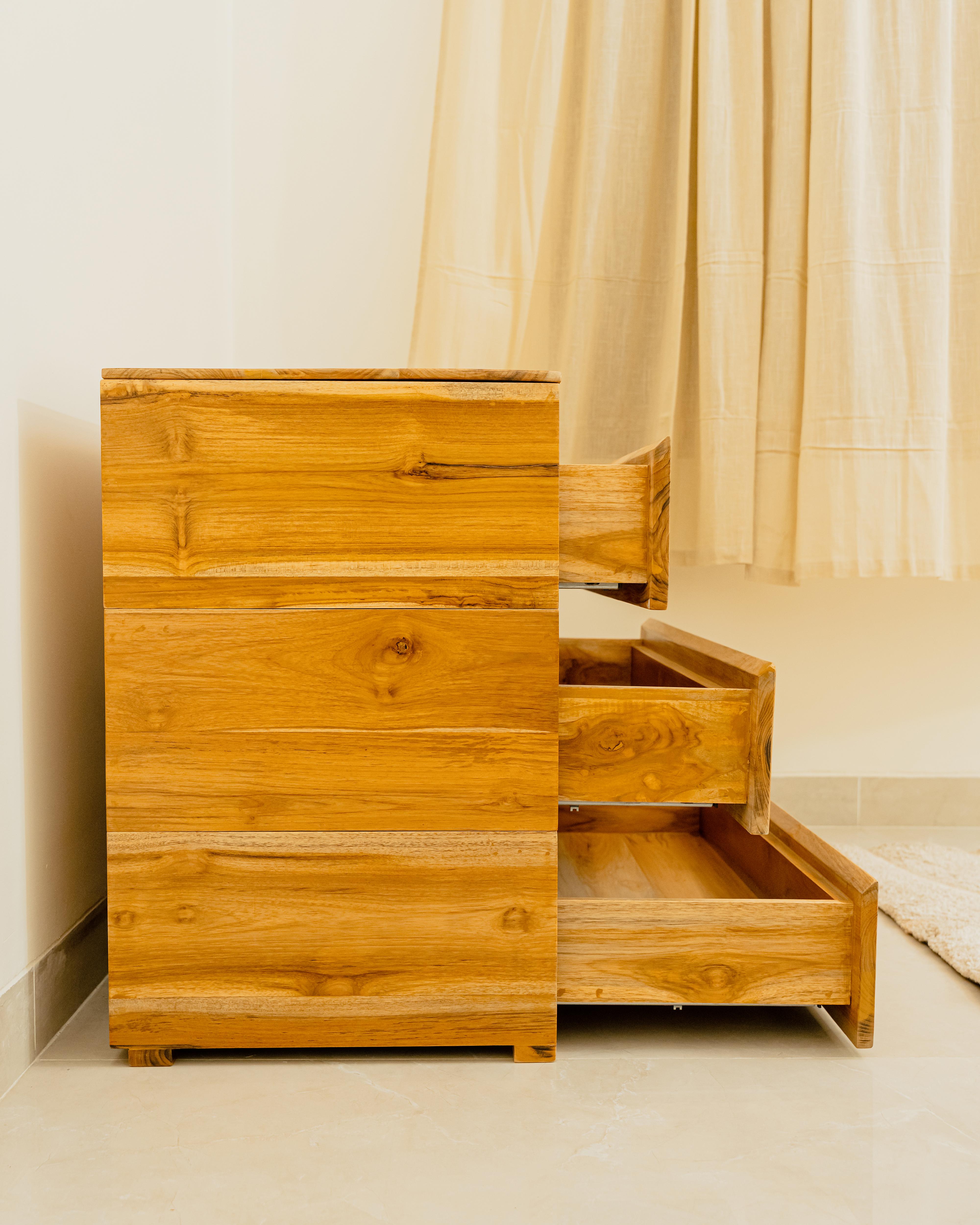 Arc Dresser in Natural Teak color