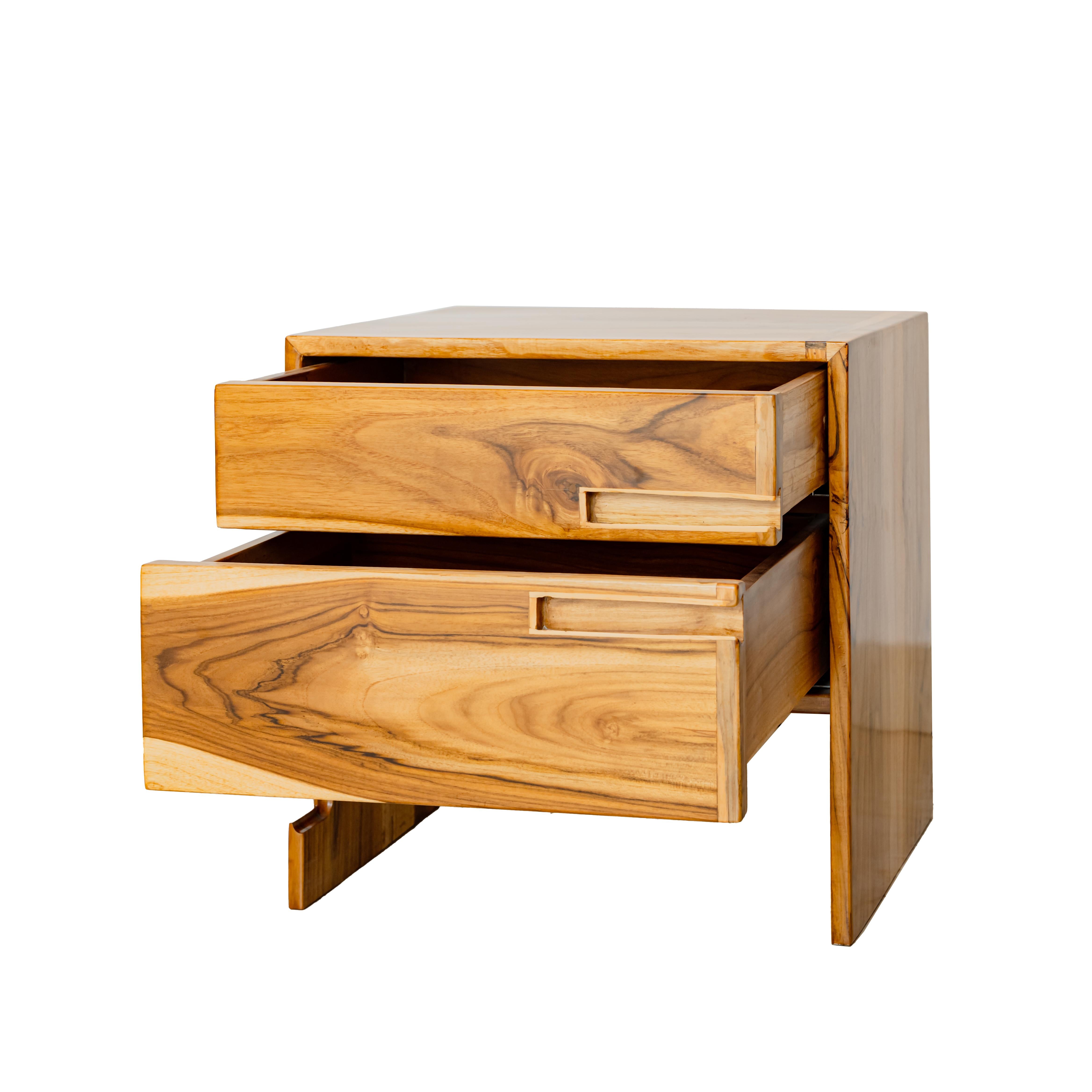 Bedside in Natural Teak color 