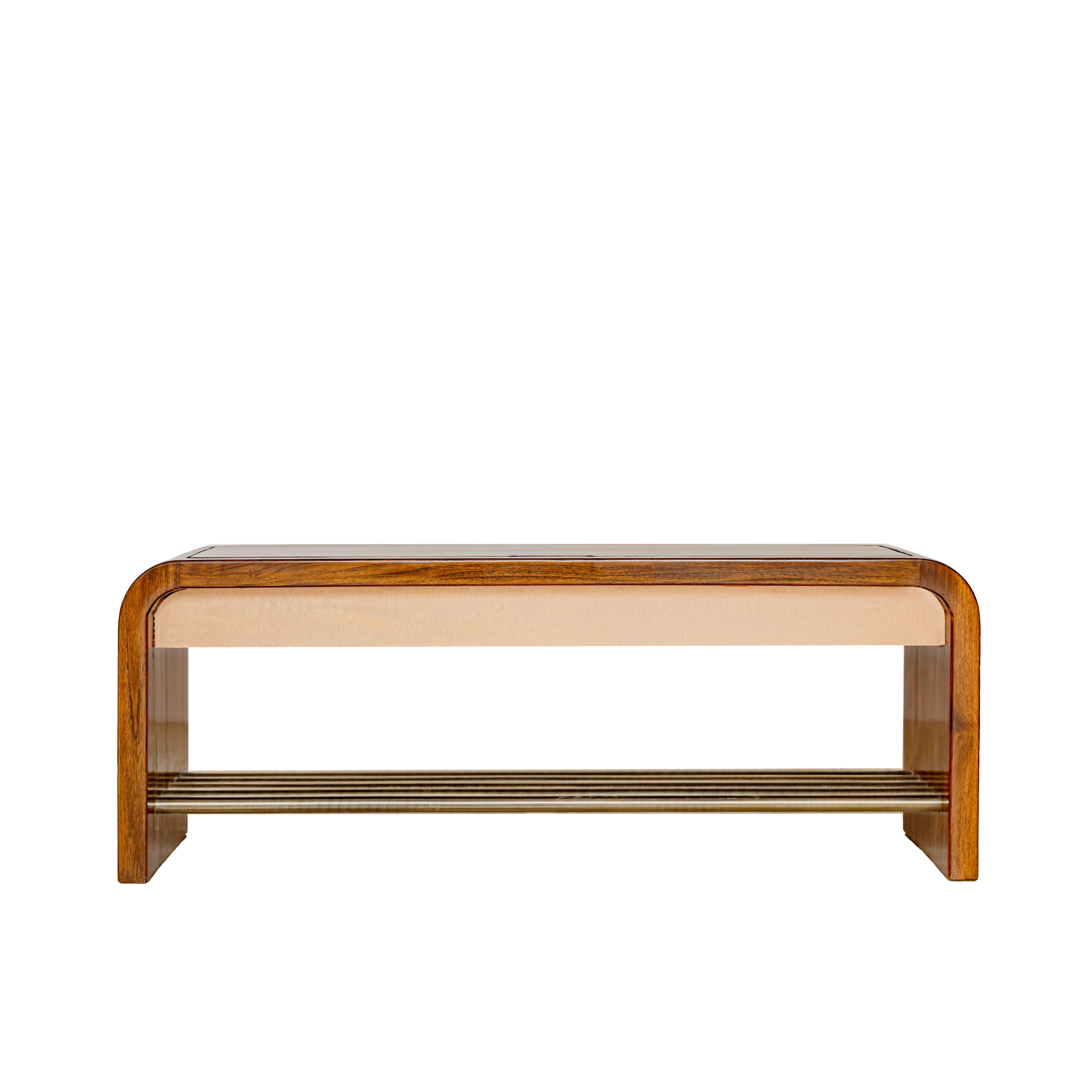 Curved Shoe Rack Walnut image