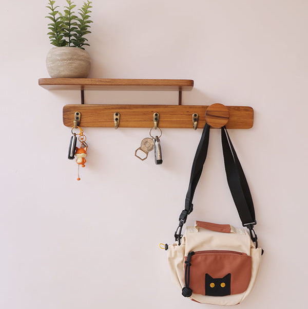 Keyholder Perch - Natural Teak