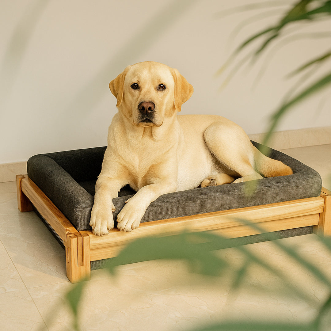 Dog Bed Natural Teak image  