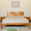 Bed with Headboard Natural Teak