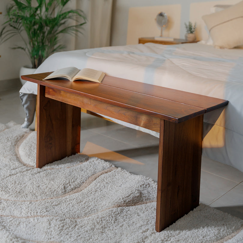 Pillar bench Walnut