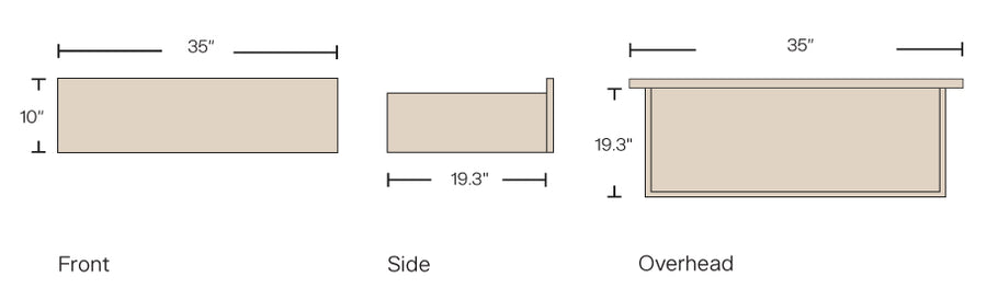 Dimensions - Natural Teak