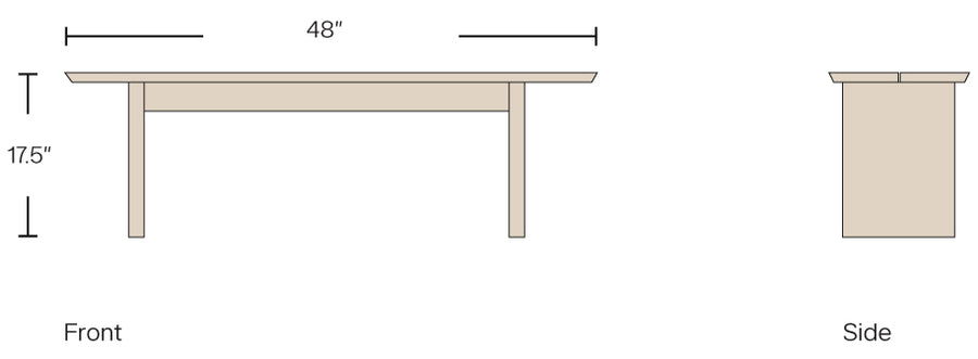 Dimensions - Natural Teak